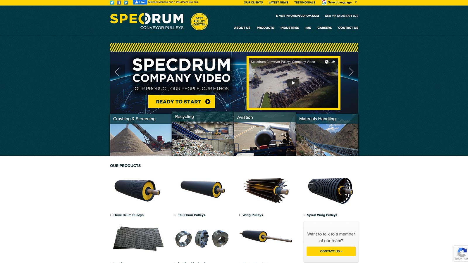 Specdrum Engineering Wordpress Website