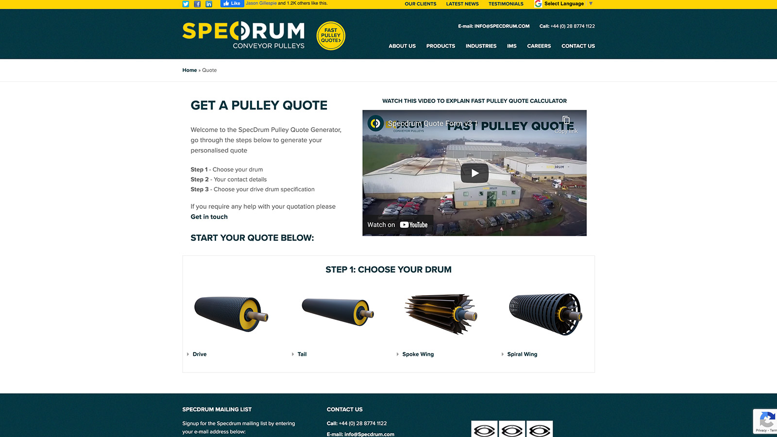Specdrum Engineering Wordpress Website