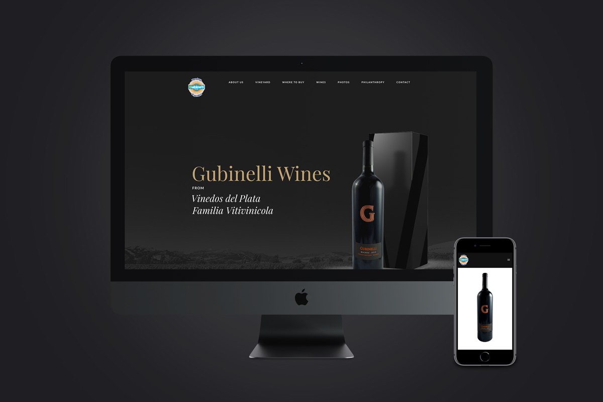 Gubinelli Wines - Wordpress Website